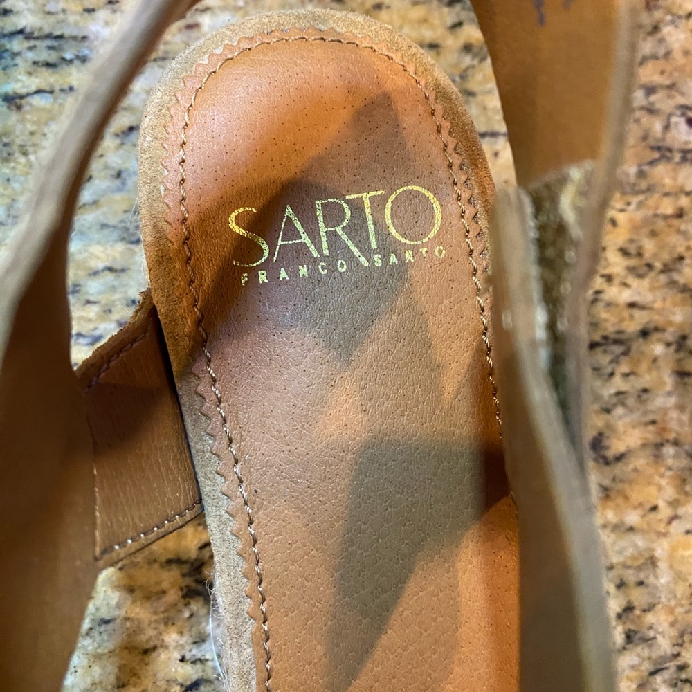 Franco Sarto Leather Espadrilles - Picture 9 of 11